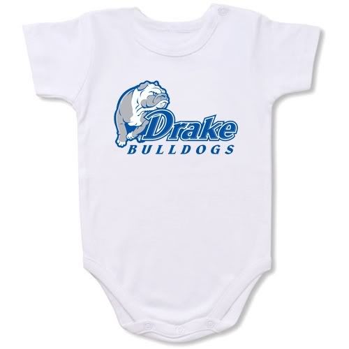 Drake Bulldogs Baby Bodysuit Creeper #01